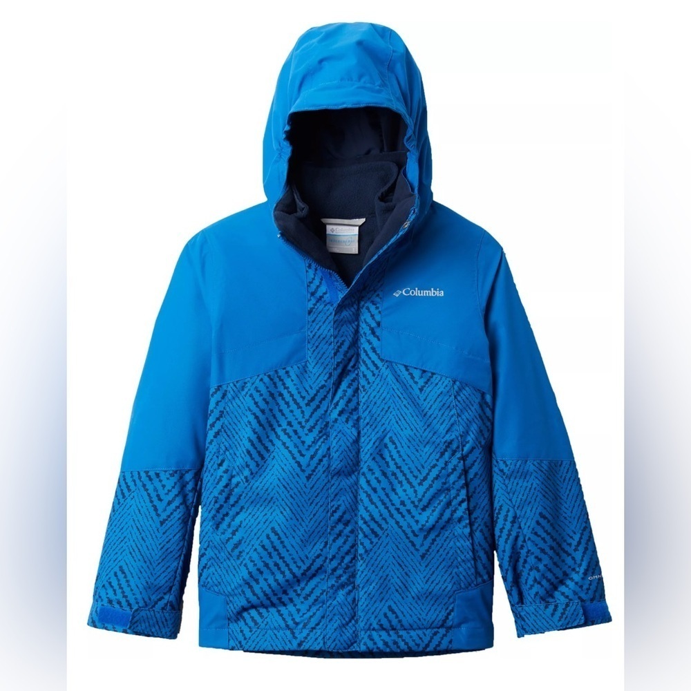 Columbia Kids Vibrant Blue Patterned Puffer Jacket